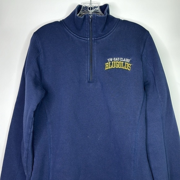 Sport Tek UW Eau Claire Bluegolds Navy Blue Sweatshirt Medium - Picture 2 of 10